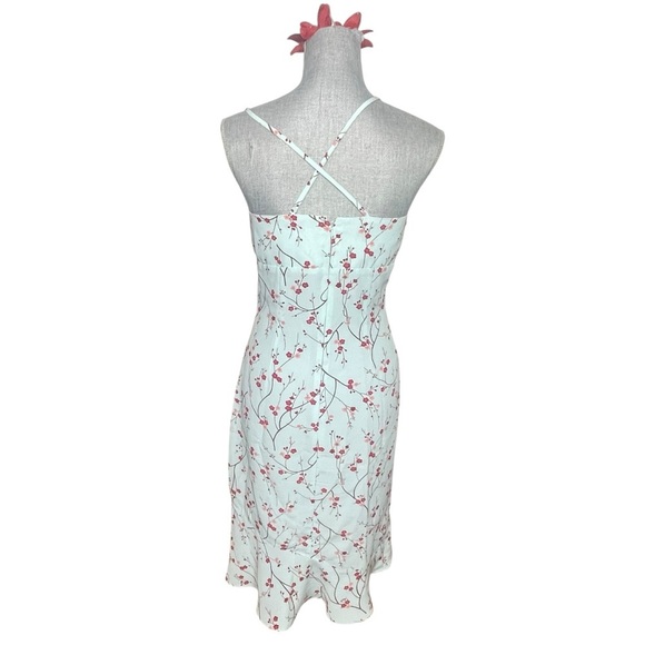 Express Vintage Y2k Women's Size 5/6 Cherry Blossom Dress Midi Sleeveless - Picture 4 of 11